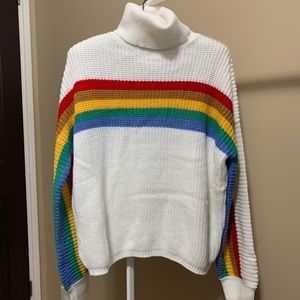 Rainbow stripe sweater